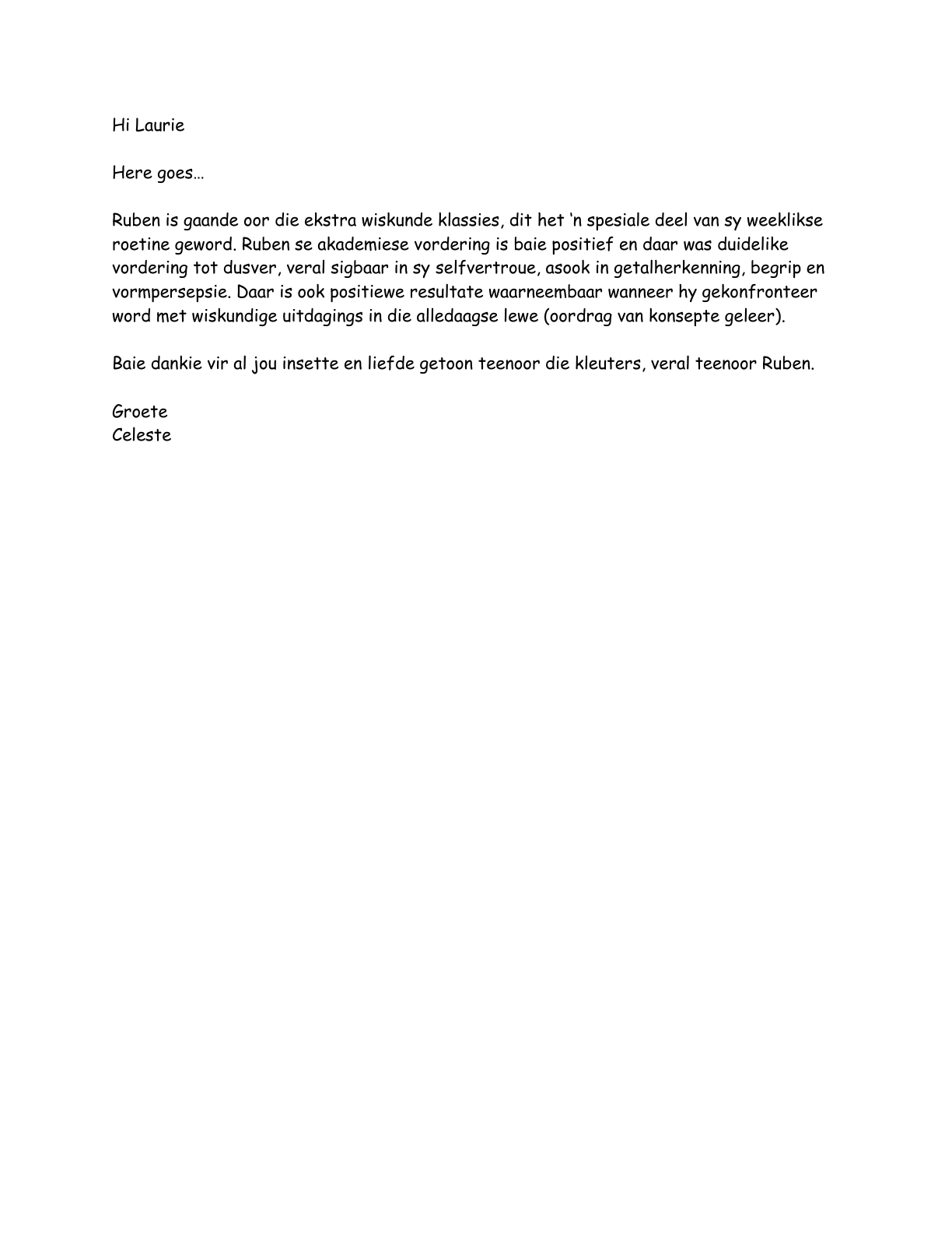 Testimonial from Laurie