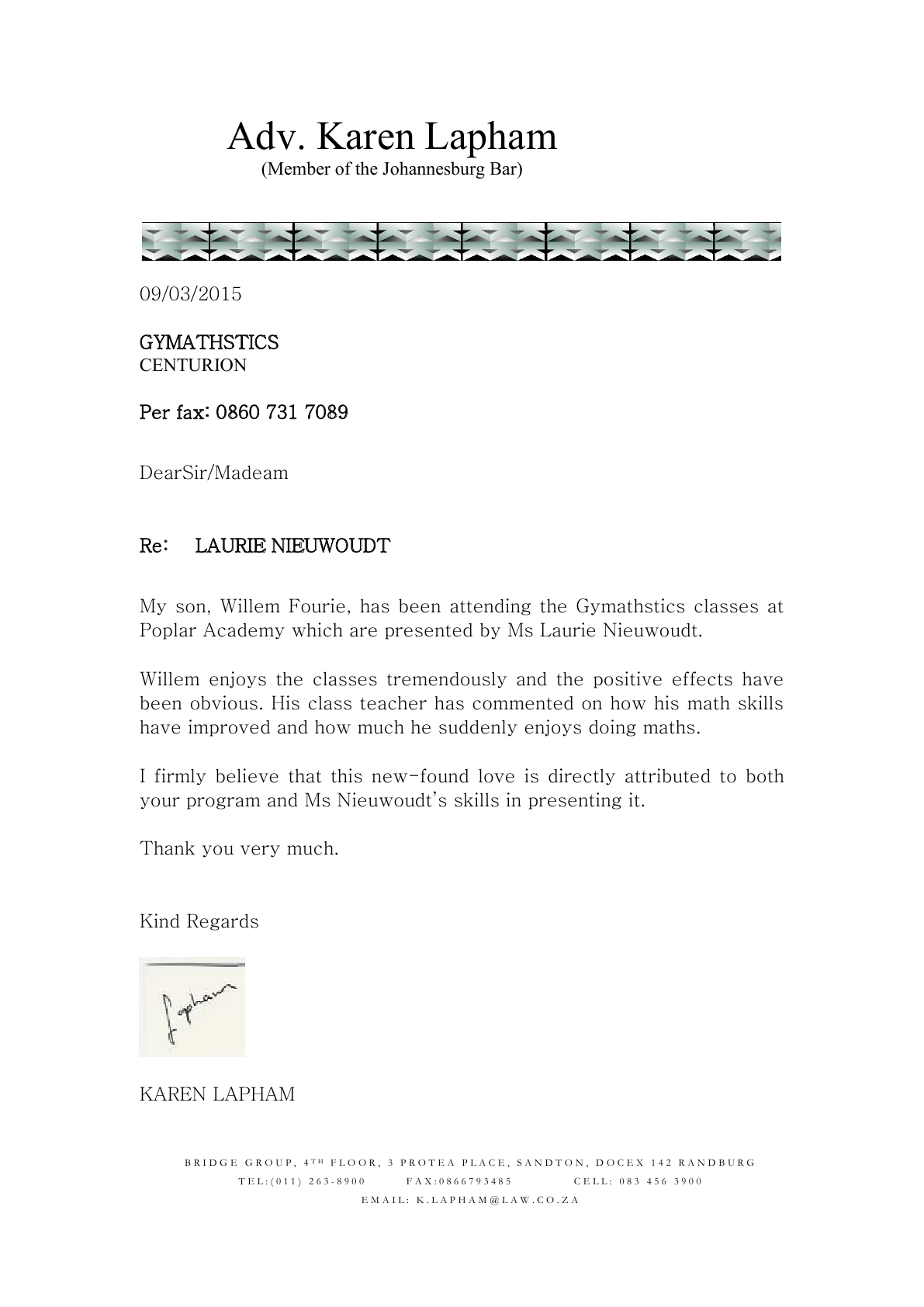 Testimonial from Poplar Academy